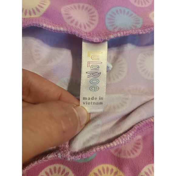 Lularoe tall and curvy purple and circle pattern leggings - Picture 4 of 8